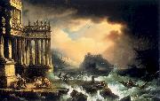 Franciszek Ksawery Lampi Saving castaways oil painting